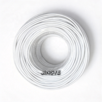 VDE/SAA 2 /3 Core 0.75mm Tissu Lampe Cordon Électrique Rond Pur Blanc Câble Poire Blanc Fil