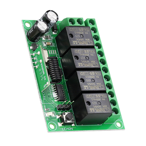 מתגי שלט רחוק DC12V 4 ערוצים עם קוד למידה שלט רחוק אלחוטי RF 4 ערוצים למרחקים ארוכים דלתות וחלונות - Product Image 4