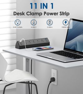 Office Power Strip Bracket Wall Mount Power <b>Socket</b> <b>Extension</b> Holder For Desk Home Office Cable Management Wholesale Supply - Product Image 4