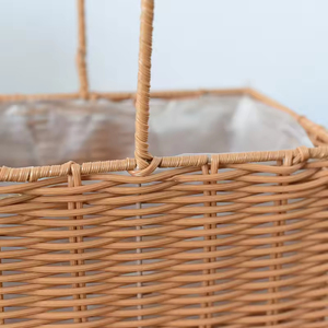 Phong Cách Hiện Đại Dệt Tay Mây <span class=keywords><strong>Wicker</strong></span> Lưu Trữ Giỏ Thân Thiện Với Môi Bền Trọng Lượng Nhẹ Đa Chức Năng Nhà Vườn Sử Dụng Rơm - Product Image 3