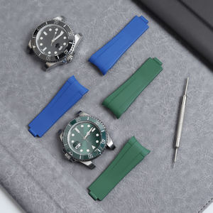 Offre Spéciale Fluor Caoutchouc Matériel 20mm FKM Caoutchouc Sport Style Bracelets de Montre Étanche FKM Montre <span class=keywords><strong>Bracelet</strong></span> - Product Image 6