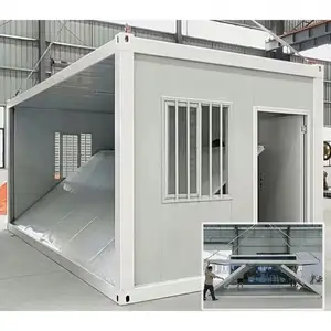 Venta al por mayor, nuevas innovaciones, buen precio, casa plegable, paquete plano, 20 pies, casa modular prefabricada