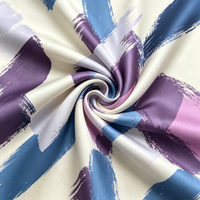 Tissu satiné 100% polyester tendance, motif teint, tissé, poids moyen, largeur 150 cm, pour vêtements de mode féminine, robe, écharpe, jupe, 75D