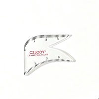 Règle de traçage des lèvres en acrylique transparent pour maquillage permanent, pochoir de traçage des sourcils, outil de modelage, outil de conception des lèvres, outil PMU Microblading