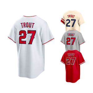 Maillots en gros Top cousu pas cher américain Baseball Jersey #27 <span class=keywords><strong>Mike</strong></span> <span class=keywords><strong>Trout</strong></span> - Product Image 5