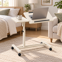 Table d'ordinateur mobile populaire, réglable en hauteur, avec plateau inclinable pour ordinateur portable, idéale pour le bureau à domicile