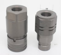 Couplages hydrauliques à déconnexion rapide 1/4G FFH 50MPA à face plate pour chargeuse compacte, soudage bout à bout à chaud ISO 16028
