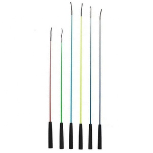 Canne à pêche conique en fibre de verre avec poignées noires, disponible en plusieurs couleurs et longueurs pour la pêche sportive - Product Image 1