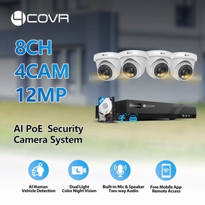 Système de caméra CCTV 4COVR 8 canaux 12Mp 6K avec audio bidirectionnel IA, couleur intégrale, vente en gros OEM, <span class=keywords><strong>kit</strong></span> NVR de surveillance de sécurité IP POE 4K - Product Image 2