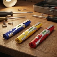 Mini tournevis stylo en gros avec lampe de poche LED et niveau à bulle, kit d'outils stylo avec niveau et lumière LED