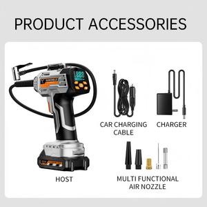 Gonfleur <span class=keywords><strong>de</strong></span> <span class=keywords><strong>pneus</strong></span> sans fil 125W avec batterie amovible, compresseur d'air pour voiture 150PSI, affichage numérique, gonfleur <span class=keywords><strong>de</strong></span> <span class=keywords><strong>pneus</strong></span> 10000mAh pour voiture - Product Image 6