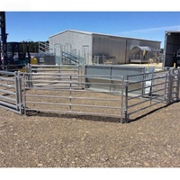 Système de protection et de clôture portable pour moutons avec panneaux galvanisés à chaud pour utilisation dans les ranchs, style australien, protection contre tous les temps