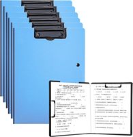 Carpeta con Tapa y Portapapeles A4 Plegable, Bloc de Notas con Clip para Memos, Formularios, Documentos, Escuela, Oficina y Trabajo