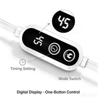 Sakelar Pengontrol Suhu Layar Digital untuk Bantalan Pemanas dengan Sensor NTC, 3 Kecepatan, Timer, Fungsi Pijat