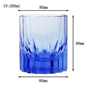 Vaso de estilo japonés Edo Kiriko, patrón de flores K9 cortado en cristal de rubí, copa de 200ml, copa de whisky de vino de 4 colores - Product Image 5