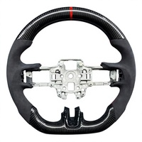 Volant sport en fibre de carbone forgé à fond plat en forme de D pour Ford Mustang 2015 2016 2017 2018 2019 2020 2021 2022 2023