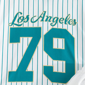 Conjunto de Ropa para Niños con Estampado del Logotipo de Los Angeles 79, Informal, Verano, Manga Corta, Transpirable, Deportivo, Directo de Fábrica, Poliéster/Algodón - Product Image 4