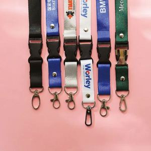 Promotional Fashion Breakaway <b>Polyester</b> Custom Printable logo Retractable Badge Reel with Plastic Card <b>Lanyard</b> - Product Image 4