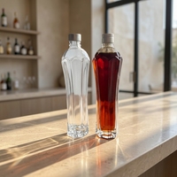 Bouteille en verre transparente personnalisée avec logo, vide, pour spiritueux, 480 ml, 700 ml, avec bouchon en bois pour whisky, brandy, vodka, gin, rhum – Vente en gros