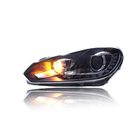 Verbesserte LED-Tagfahrlichter Scheinwerfer für VW Polo Vivo 2019-Aufwärts Modifizierte Scheinwerfereinheit mit Lauflicht-Blinker A4