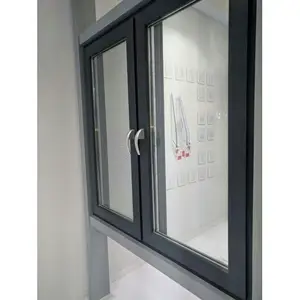 TOMA-AS 2047 Aluminium casement window tempered glass doors and windows for aluminum profile