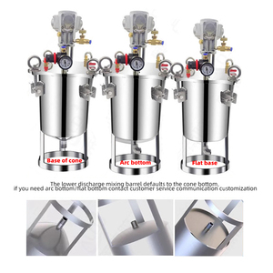 Mélangeur pneumatique 1-100L personnalisable en acier inoxydable pour distribution et alimentation - Product Image 4