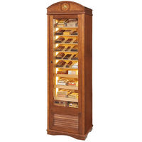 Sofort Lieferbar Doppeltüriger LED-Display-Bildschirm Lackierte Oberfläche Maßgefertigte Zigarren-Humidor-Vitrine Glas-Schaukasten Rauchwaren-Möbel