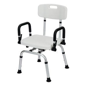 Chaise de douche Foster Yad 45x24x44cm en alliage d'aluminium avec accoudoirs pour personnes âgées et adultes - Product Image 1