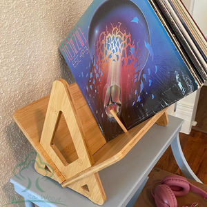 حامل خيزران 80-50 حامل تسجيل ، تخزين السجلات ، منظم تصميم حديث للمجلات ، الكتب ، الملفات ، الألبومات - Product Image 6