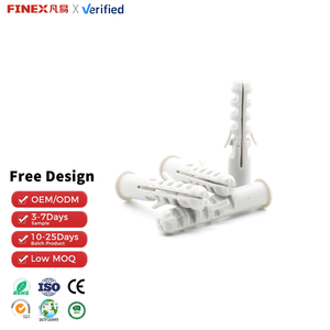 Kunststof wandplug 8x40mm grijs, expansieanker voor beton, baksteen, M4 M5 M6 bout - Product Image 4