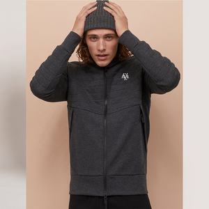 เสื้อฮู้ดดี้ลายทางสีเทาฟอก คุณภาพสูง ลดราคาพิเศษ พร้อมปักโลโก้ตามสั่ง ผ้าฟลีซ โพลีเอสเตอร์/คอตตอน (ผ่านการตรวจสอบ PayPal แล้ว) - Product Image 1