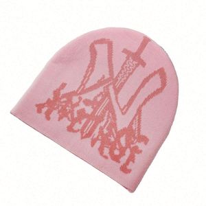 Bonnet d'hiver en acrylique respirant et imperméable de haute qualité, nouvelle collection, style Y2K, tricot jacquard personnalisé, idéal pour les voyages, vente en gros - Product Image 5