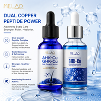 Sérum capillaire au cuivre de marque privée GHK-Cu + AHK-Cu Anti-chute de cheveux Soin du cuir chevelu Nourrissant Huile de croissance des cheveux Traitement de repousse