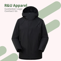 Veste d'extérieur personnalisée coupe-vent pour homme, veste 3-en-1, veste d'hiver en hardshell avec doublure en polaire, à capuche