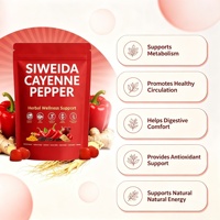 Gommes de Piment de Cayenne Capsaïcine Soutiennent Métabolisme Digestion Circulation Énergie Curcuma Gingembre Adultes 60