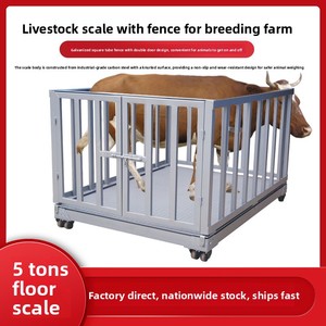 Báscula Ganadera Antideslizante Yajin |   Báscula Electrónica para Pesar Cerdos/Vacas/Ovejas |   Capacidad de 1 Tonelada/3t |   Garantía de 3 meses | - Product Image 2