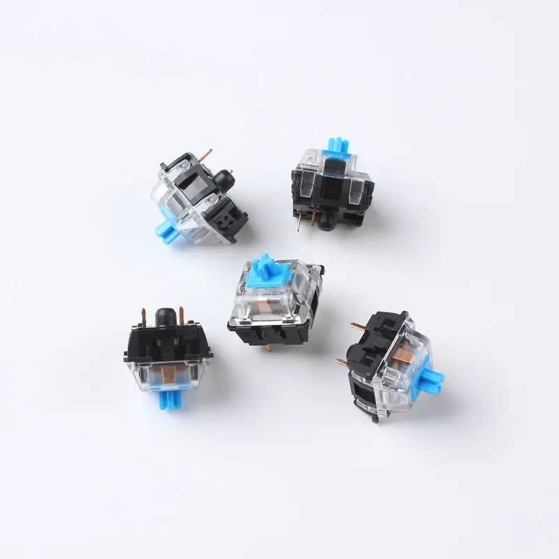 Recién llegado azul 3 pines 5 pines 60g azul negro RGB SMD juego mecánico DIY hotswap teclado amortiguador interruptor