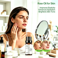 Huile Essentielle de Rose 100% Pure Biologique, Qualité Thérapeutique Naturelle, Huile Aromatique pour le Corps, les Cheveux, les Soins de la Peau, Massage, Vente en Gros