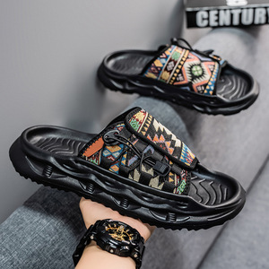 Pantuflas personalizadas con suela de goma antideslizante y tacón alto, pantuflas casuales para exteriores para mujeres y hombres - Product Image 6