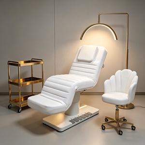 Table de massage électrique esthétique réglable à 3 moteurs pour cils et visage, idéale pour spa et salon de beauté - Product Image 5
