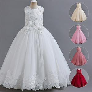 Outong-ropa de boda Yoliyolei, vestido de princesa de malla bordada, vestidos de fiesta de <span class=keywords><strong>Boutique</strong></span> de algodón para niña - Product Image 6