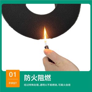 High Density Black PU Sponge Filler Packaging Lining Shock Resistance Flame Retardant Custom Made Protective Cushioning <b>Material</b> - Product Image 3