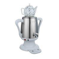Samovar électrique en acier inoxydable avec robinet, chauffe-eau, pour préparer du thé