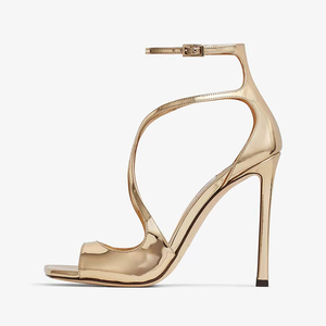 En stock, Fortement recommandé : Nouveaux talons aiguilles bout ouvert à boutons croisés printemps-été 2026 - Product Image 3