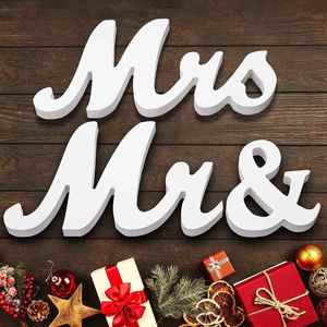 Adornos de Madera Grabados con Mr y Mrs para Decoración de Mesa de Boda, Accesorios para Sesión de Fotos en Alfabeto Inglés, Suministro de Fábrica - Product Image 1