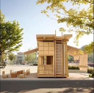 ซุ้มไม้แบบแยกส่วนทำจากเหล็กกันน้ำสำหรับร้านค้าห้องส้วมโกดังเก็บของสำหรับงานกิจกรรมในตลาดชุมชน - Product Image 4