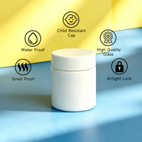 Bocaux en verre sodocalcique (150ml-250ml) de tailles personnalisables avec couvercles en plastique CR, impression de couleurs personnalisées pour l'emballage alimentaire (vitamines/protéines)