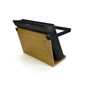 Hochwertige Metall LP Schallplatte <span class=keywords><strong>DVD</strong></span> CD-Speicher Display <span class=keywords><strong>Rack</strong></span> Stand halter Schreibtisch CD-Racks mit Bambus basis - Product Image 5