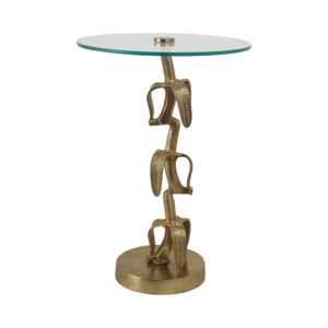 Tavolino Scultoreo con Piano in Vetro, Elemento Decorativo Moderno per Soggiorno e Camera da Letto - Product Image 1