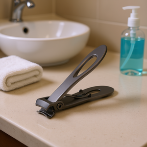 Cortauñas grandes negros de acero inoxidable de alta resistencia con apertura de mandíbula ancha para uñas gruesas y duras - Product Image 2